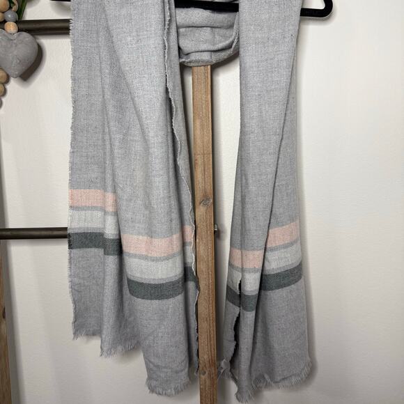 Gap Gray Pink Scarf 73"x23" - Picture 4 of 6